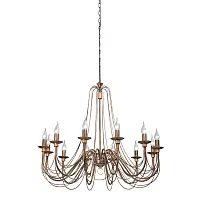 Люстра подвесная V1044-7/12 Vitaluce без плафона на 12 ламп, основание бронзовое в стиле классический 