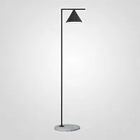 Торшер Flos Captain Flint Cone floor lamp Капитан Флинт 123685-22 ImperiumLoft  чёрный 1 лампа, основание белое в стиле арт-деко современный
