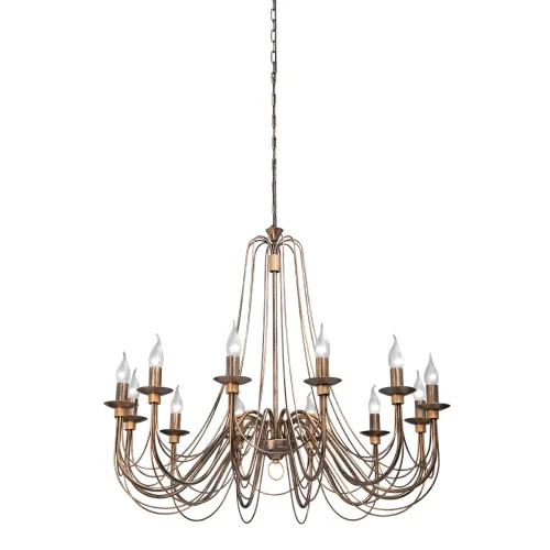 Люстра подвесная V1044-7/12 Vitaluce без плафона на 12 ламп, основание бронзовое в стиле классический Люстра подвесная V1044-7/12 Vitaluce без плафона на 12 ламп, основание бронзовое в стиле классический
