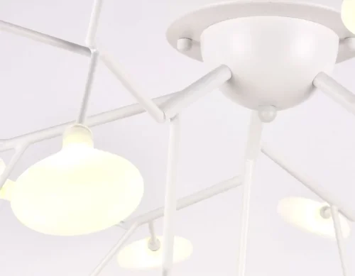 Люстра потолочная TR3011 Ambrella light белая на 27 ламп, основание белое в стиле современный  фото 4