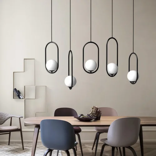 Светильник подвесной Matthew McCormick Studio MILA Pendant black 102225-22 ImperiumLoft белый 1 лампа, основание золотое в стиле современный  фото 6