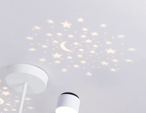 Люстра потолочная LED с пультом FL51631 Ambrella light белая на 1 лампа, основание белое в стиле хай-тек современный с пультом фото 3