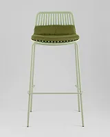 Стул барный Louran с подушкой, зелёный УТ000040191 Stool Group, зелёный/экокожа, ножки/металл/зелёный, размеры - *****