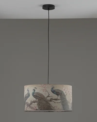 Светильник подвесной Strauss V11515-3P Moderli разноцветный на 3 лампы, основание чёрное в стиле классический современный флористика кантри птички фото 2 Светильник подвесной Strauss V11515-3P Moderli разноцветный на 3 лампы, основание чёрное в стиле классический современный флористика кантри птички фото 2