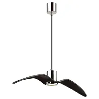 Светильник подвесной Birds 4901/1B Odeon Light чёрный 1 лампа, основание хром в стиле современный птички