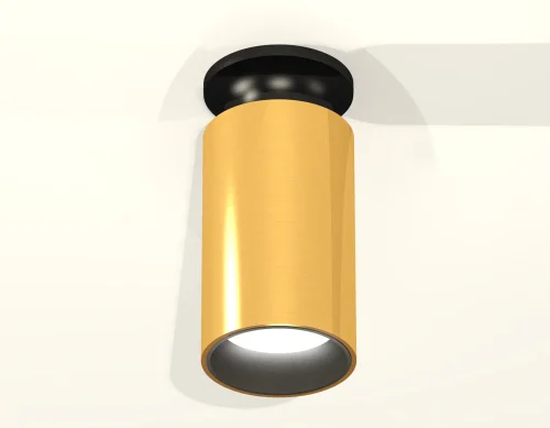 Светильник накладной Techno Spot XS XS6327101 Ambrella light жёлтый золотой 1 лампа, основание чёрное в стиле хай-тек современный круглый фото 3