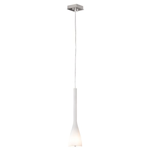 Светильник подвесной VARMO LSN-0106-01 Lussole белый 1 лампа, основание никель в стиле современный 