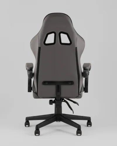 Кресло спортивное топчэйрс Коммандер, серо-черный УТ000039478 Stool Group, серый/экокожа, ножки/полимер/чёрный, размеры - 1170*1270***710*710 фото 5 Кресло спортивное топчэйрс Коммандер, серо-черный УТ000039478 Stool Group, серый/экокожа, ножки/полимер/чёрный, размеры - 1170*1270***710*710 фото 5