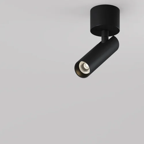 Спот с 1 лампой LED Focus T C141CL-L125-6W3K-B Maytoni чёрный LED в стиле современный хай-тек трубочки фото 3