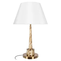 Настольная лампа Vein 10443T/B LOFT IT белая на 1 лампу, основание бронзовое коричневое металл в стиле современный 