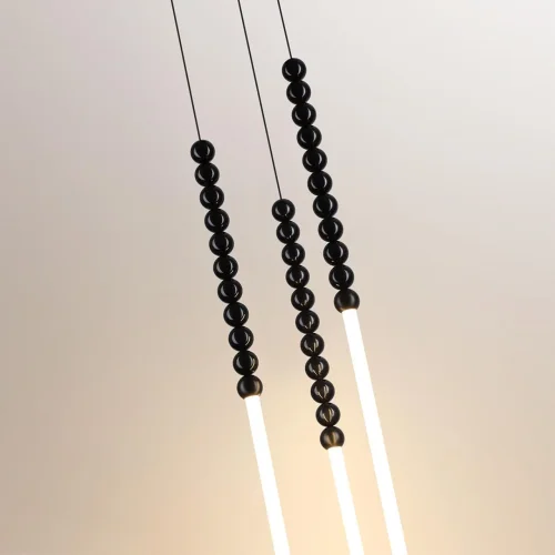 Светильник подвесной Monella 7149/33L Odeon Light чёрный на 2 лампы, основание чёрное в стиле классический современный каскад бусы фото 5 Светильник подвесной Monella 7149/33L Odeon Light чёрный на 2 лампы, основание чёрное в стиле классический современный каскад бусы фото 5