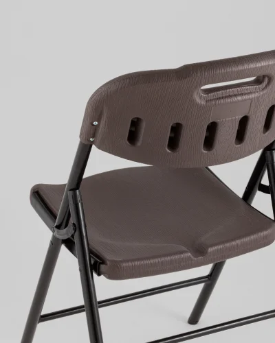 Стул складной банкетный коричневый, под дерево УТ000040170 Stool Group, коричневый/, ножки/металл/чёрный, размеры - *870***470*580 фото 6
