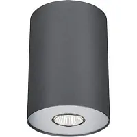 Светильник накладной Point Graphite 6008-NW Nowodvorski серый на 1 лампу, основание серое в стиле современный круглый