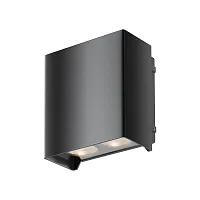 Настенный светильник уличный LED Shell O570WL-L20B3K Maytoni уличный IP54 чёрный на 1 лампу, плафон чёрный в стиле современный хай-тек LED