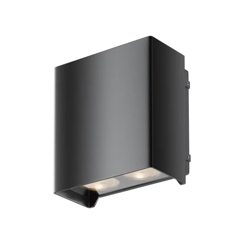Настенный светильник уличный LED Shell O570WL-L20B3K Maytoni уличный IP54 чёрный на 1 лампу, плафон чёрный в стиле современный хай-тек LED