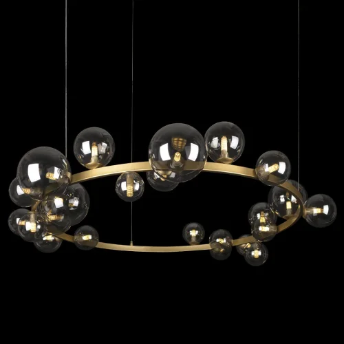 Светильник подвесной Molecule 10139/1200 LOFT IT серый чёрный 24 лампы, основание золотое в стиле современный шар фото 4