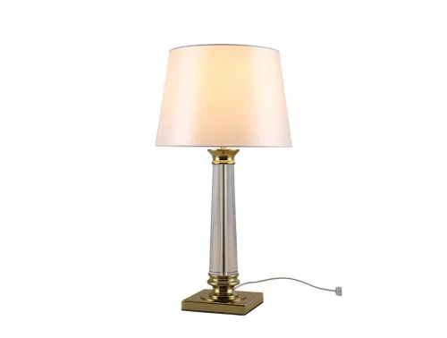 Настольная лампа 7901/T gold Newport белая 1 лампа, основание золотое металл в стиле современный  фото 2