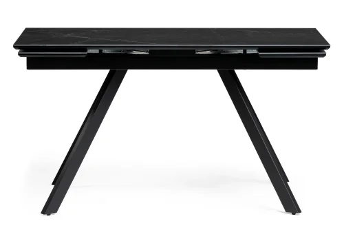 Керамический стол Габбро 140х80х76 черный мрамор / черный 530830 Woodville столешница мрамор черный из мдф керамика фото 7