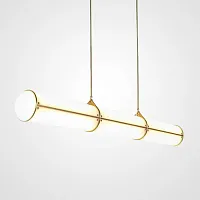 Светильник подвесной LED Roll 148206-22 ImperiumLoft белый на 1 лампу, основание латунь в стиле скандинавский лофт 