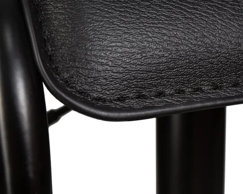 Стул барный 3021-BlackBase-LM CRACK BLACK, цвет сиденья черный Dobrin, чёрный/экокожа, ножки/металл/чёрный, размеры - 660*870***345*520 фото 9