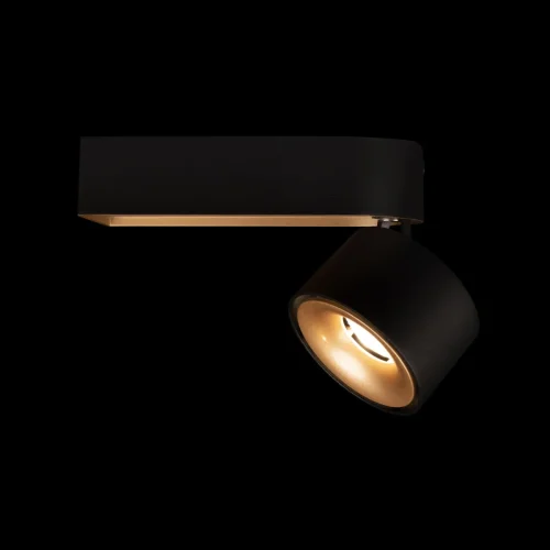 Светильник накладной LED Knof 10324/A Gold Black LOFT IT чёрный золотой 1 лампа, основание чёрное в стиле современный хай-тек прямоугольный фото 2