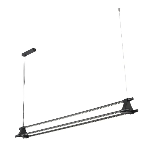 Светильник подвесной LED CLT 071C L1400 BL Crystal Lux чёрный на 3 лампы, основание чёрное в стиле современный линейный фото 2