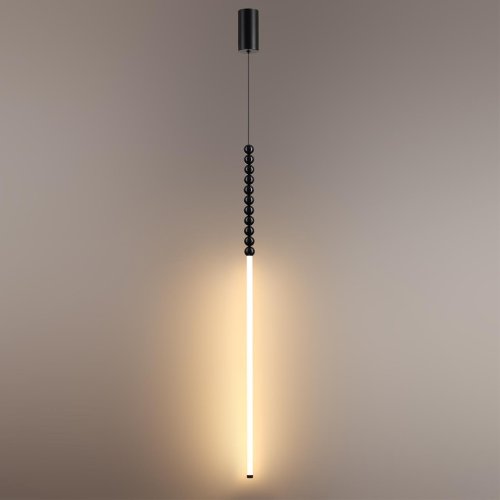 Светильник подвесной LED Monella 7149/12L Odeon Light чёрный на 1 лампу, основание чёрное в стиле классический современный бусы фото 4