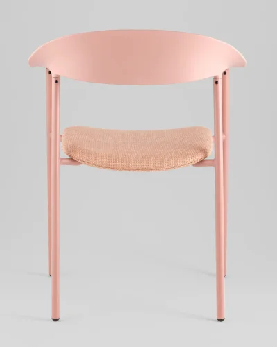 Стул Eila, с подушкой, пластик розовый УТ000039780 Stool Group, розовый/рогожка, ножки/пластик/розовый, размеры - *775***502*591 фото 4