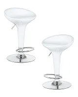 Стул барный набор 2 шт. SET-2 1004-LM BOMBA, цвет сиденья белый, цвет основания хром Dobrin, /полимер, ножки/металл/хром, размеры - 660*880***430*360 Стул барный набор 2 шт. SET-2 1004-LM BOMBA, цвет сиденья белый, цвет основания хром Dobrin, /полимер, ножки/металл/хром, размеры - 660*880***430*360
