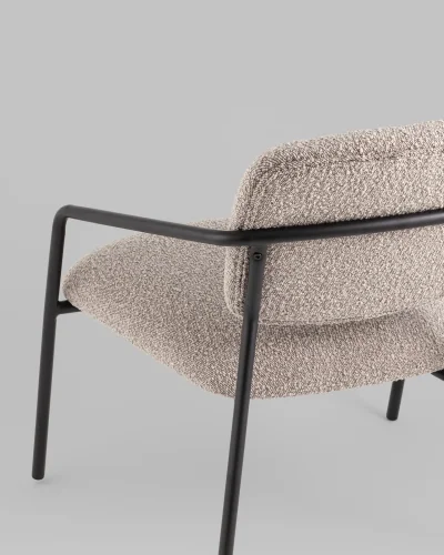 Кресло лаунж Rooney, серый УТ000039353 Stool Group, серый/букле, ножки//чёрный, размеры - ****700*710мм фото 3
