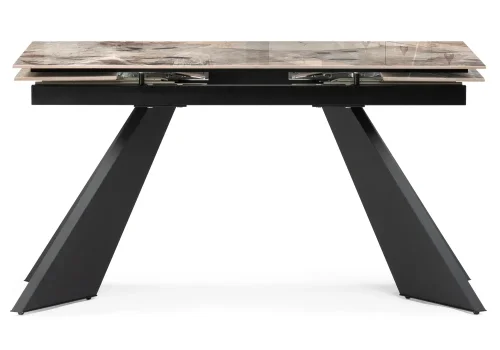 Керамический стол Ливи 140(200)х80х78 patagonia bronze / черный 588023 Woodville столешница бежевая из керамика фото 3
