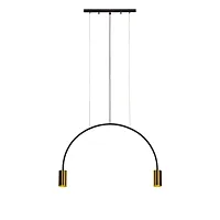 Светильник подвесной Volta 5043-2 LOFT IT бронзовый на 2 лампы, основание бронзовое в стиле арт-деко 