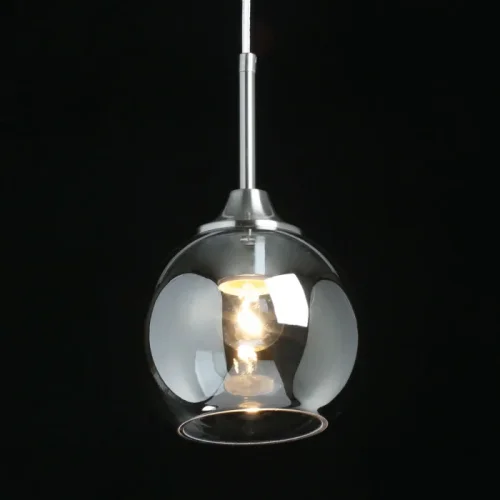 Светильник подвесной Крайс 657012601 DeMarkt белый 1 лампа, основание никель в стиле современный  фото 4