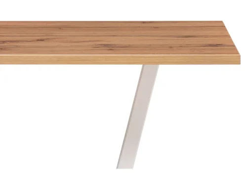 Стол на тумбе Мичиган Лофт 110х70 25 мм дуб вотан / белый матовый 515301 Woodville столешница дуб вотан из лдсп фото 3