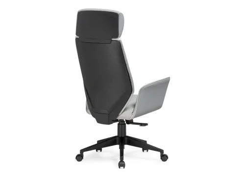 Компьютерное кресло Leo light gray / dark gray 15819 Woodville, серый/экокожа, ножки/металл/чёрный, размеры - *1300***640*700 фото 4