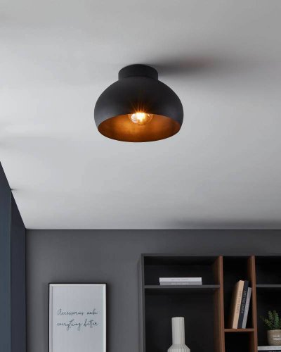 Светильник потолочный Mogano 2 900553 Eglo чёрный 1 лампа, основание чёрное в стиле современный лофт  фото 2