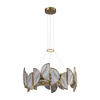 Люстра подвесная LED Toscana 5448/40L Odeon Light серая бежевая на 1 лампу, основание бронзовое в стиле классический 