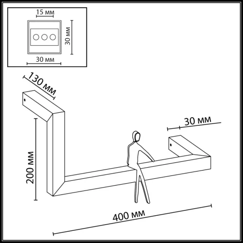 Бра LED Grafic 7153/10WL Odeon Light чёрный на 1 лампу, основание чёрное в стиле хай-тек отражённый свет фото 2 Бра LED Grafic 7153/10WL Odeon Light чёрный на 1 лампу, основание чёрное в стиле хай-тек отражённый свет фото 2