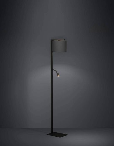 Торшер LED Foligno 390068 Eglo для чтения чёрный 1 лампа, основание чёрное в стиле современный
 фото 2