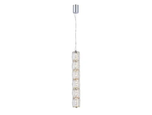Светильник подвесной LED 8247/S Newport прозрачный 1 лампа, основание хром в стиле классический современный американский трубочки