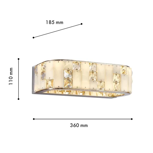 Бра LED Chapiteau 4205-1W Favourite янтарный белый на 2 лампы, основание хром в стиле классический  фото 3