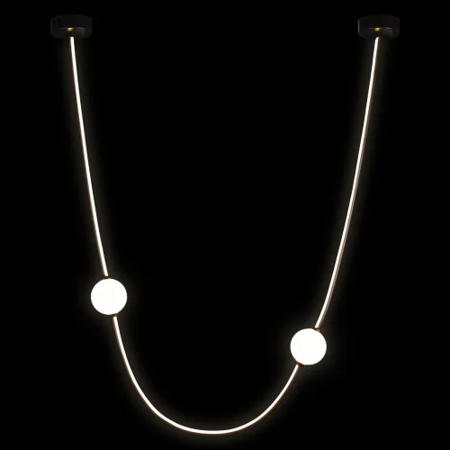 Светильник подвесной LED Embrace 10242/800 Black LOFT IT белый 1 лампа, основание чёрное в стиле современный  фото 3