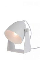 Настольная лампа Chago 45564/01/31 Lucide белая 1 лампа, основание белое металл в стиле современный 