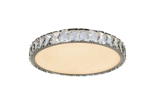 Светильник потолочный LED с пультом Crystal 16336C/400 CR iLedex прозрачный на 1 лампу, основание хром в стиле хай-тек современный с пультом фото 2