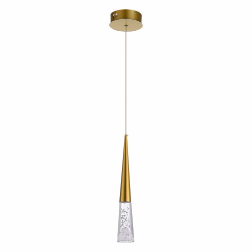 Светильник подвесной LED Sollen SL6111.203.01 ST-Luce прозрачный 1 лампа, основание золотое в стиле современный трубочки фото 2