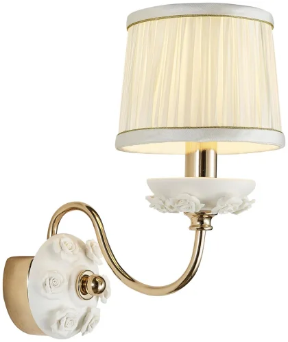 Бра Rosabella WE377.01.301 Wertmark белый на 1 лампа, основание золотое в стиле классический 
