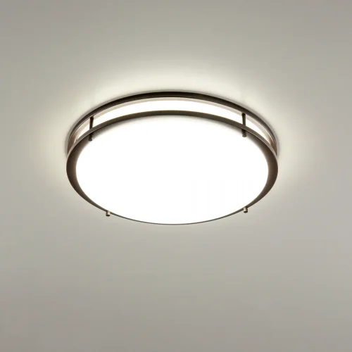 Люстра потолочная LED Бостон CL709505N Citilux белая на 1 лампа, основание венге коричневое в стиле современный  фото 2