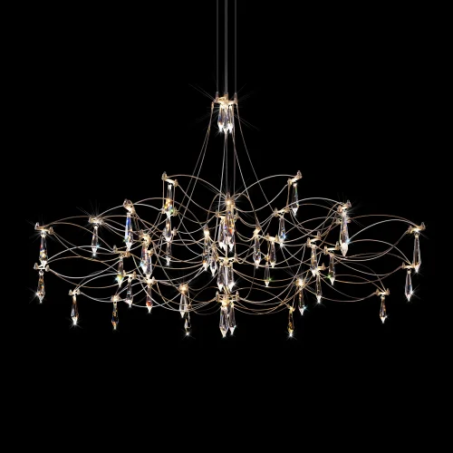 Люстра подвесная ЛЕД Мира / Mira 10590/1000 Silver Asfour LOFT IT прозрачная на 1 лампу, основание серебряное в стиле арт-деко капли фото 6 Люстра подвесная ЛЕД Мира / Mira 10590/1000 Silver Asfour LOFT IT прозрачная на 1 лампу, основание серебряное в стиле арт-деко капли фото 6