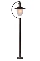 Парковый светильник ARUBA 11873/01/97 Lucide уличный IP44 коричневый 1 лампа, плафон белый в стиле рустик E27