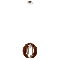 Светильник подвесной COSSANO 94635 Eglo коричневый 1 лампа, основание серое никель в стиле современный 